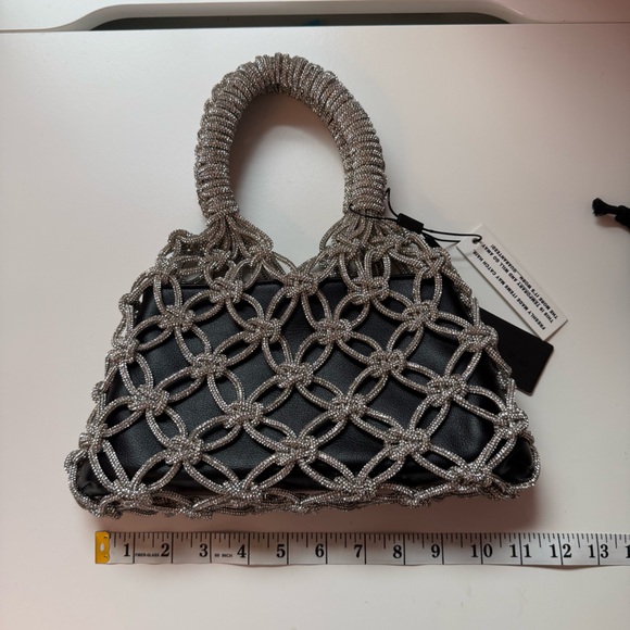 Rocknot - Anthropologie - The Transformer Bag Crystal and Black NWT Stunning - Picture 11 of 12